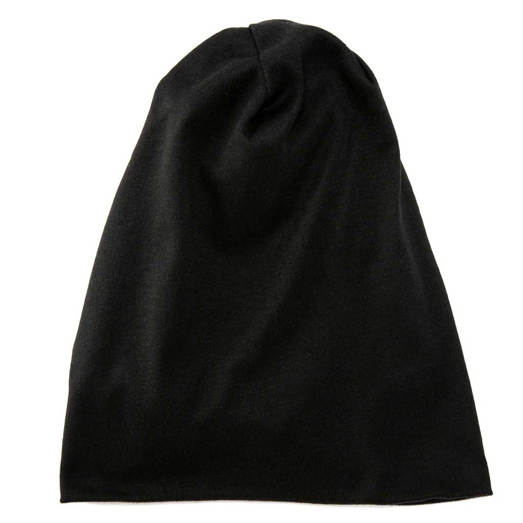 Gorro Beanie Largo Liso Unicolor Negro