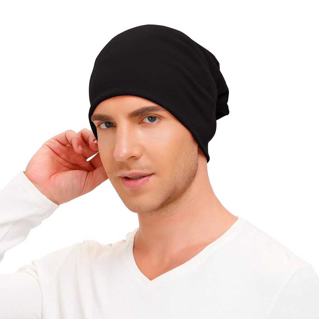 Gorro Beanie Largo Liso Unicolor Negro