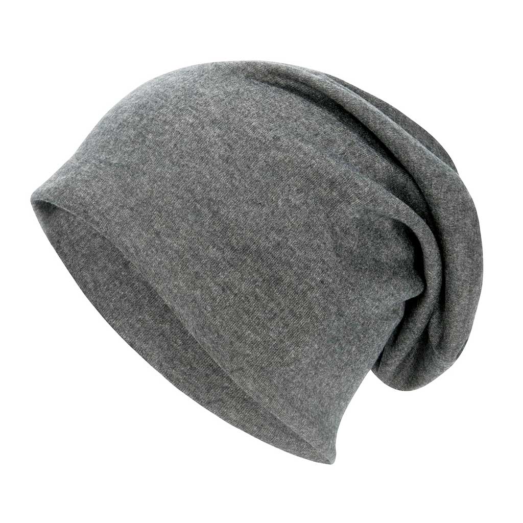 Gorro Beanie Largo Liso Unicolor Gris