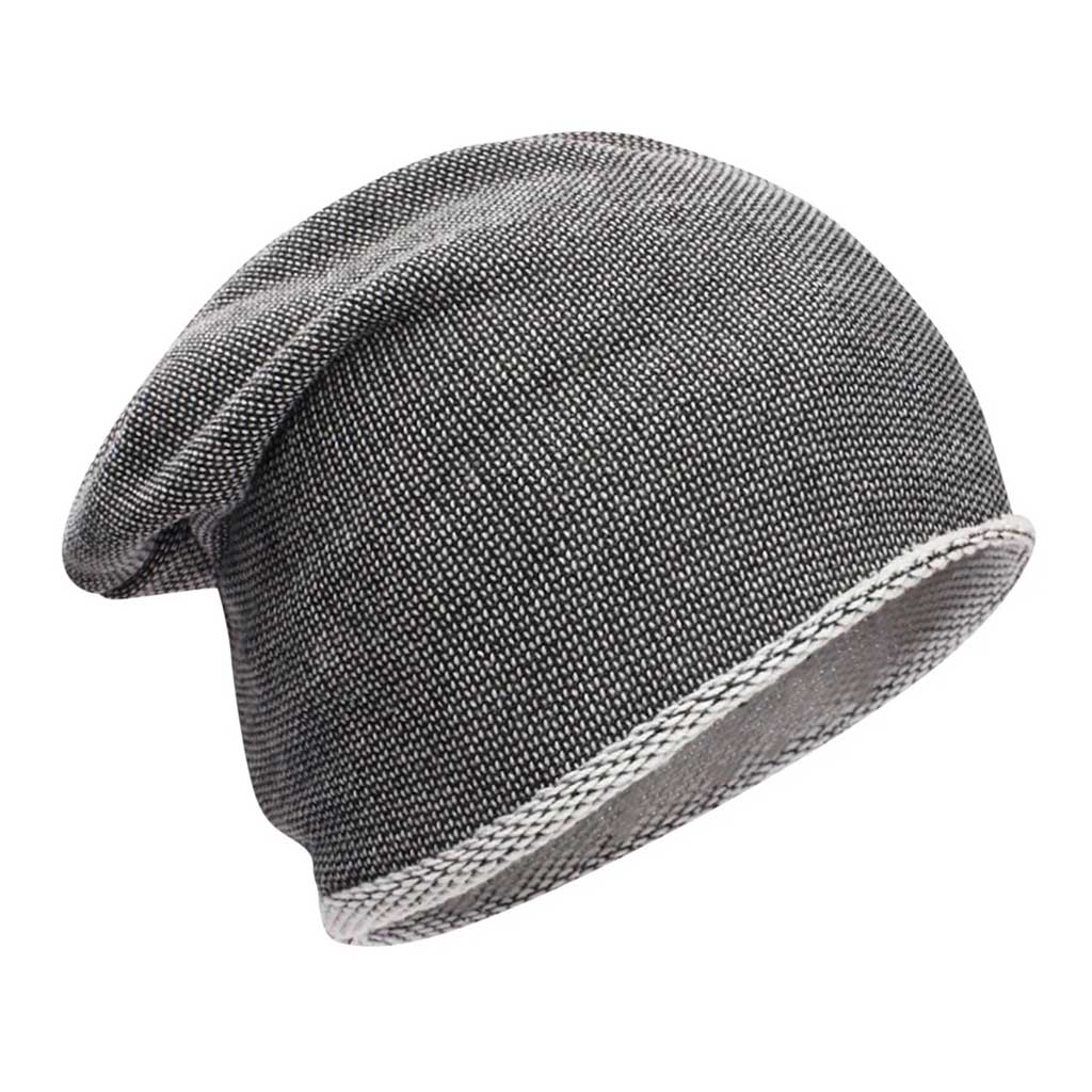 Gorro Slouchy Tejido Doble Color Negro