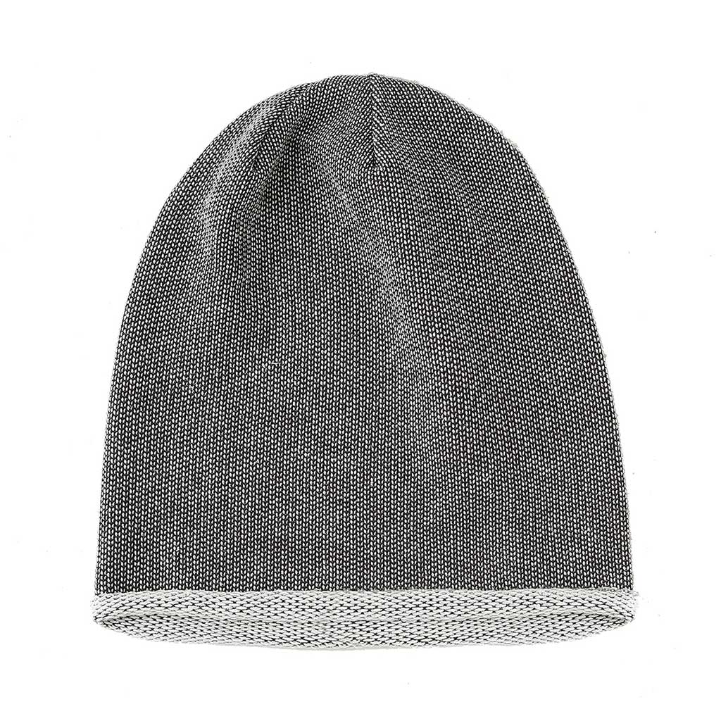 Gorro Slouchy Tejido Doble Color Negro