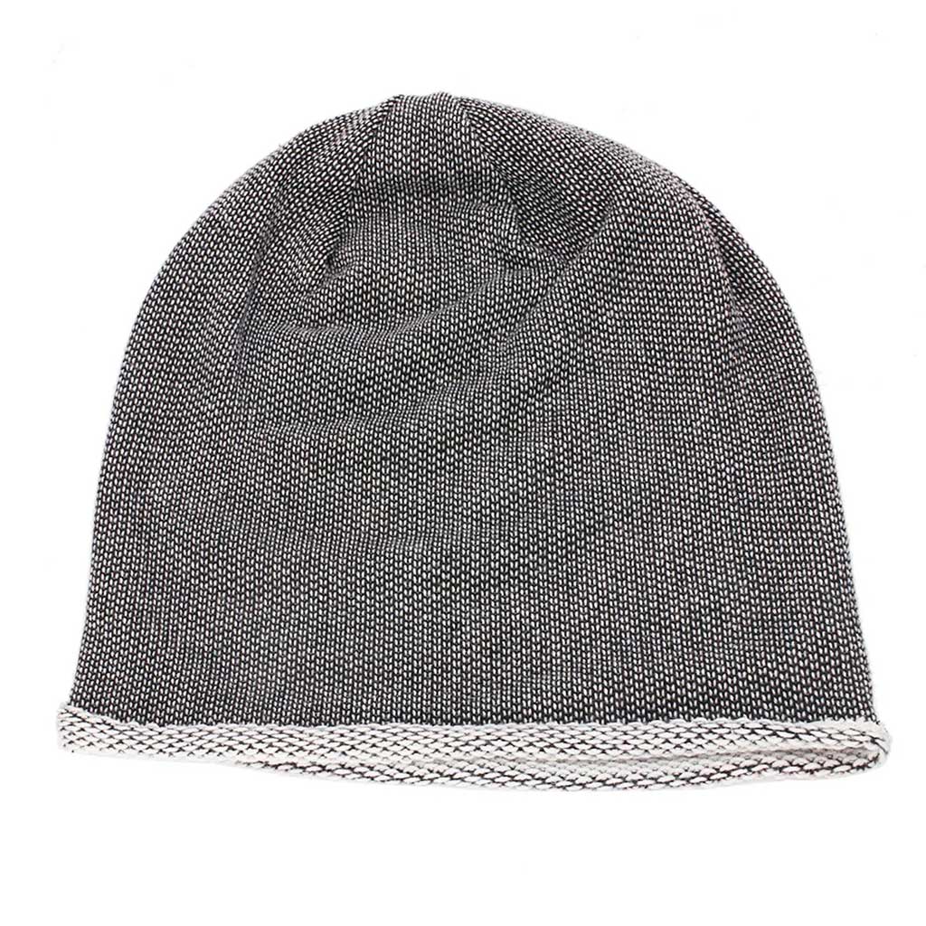 Gorro Slouchy Tejido Doble Color Negro