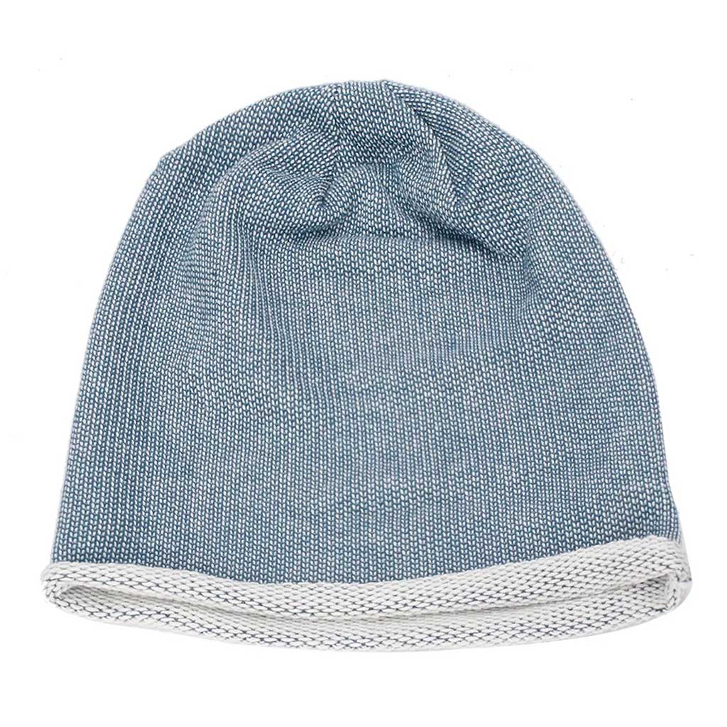 Gorro Slouchy Tejido Doble Color Gris