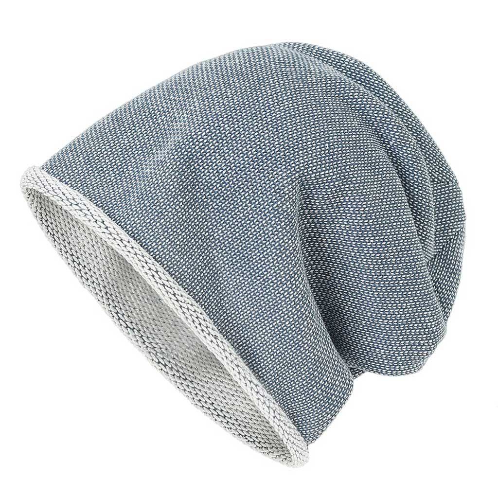 Gorro Slouchy Tejido Doble Color Gris