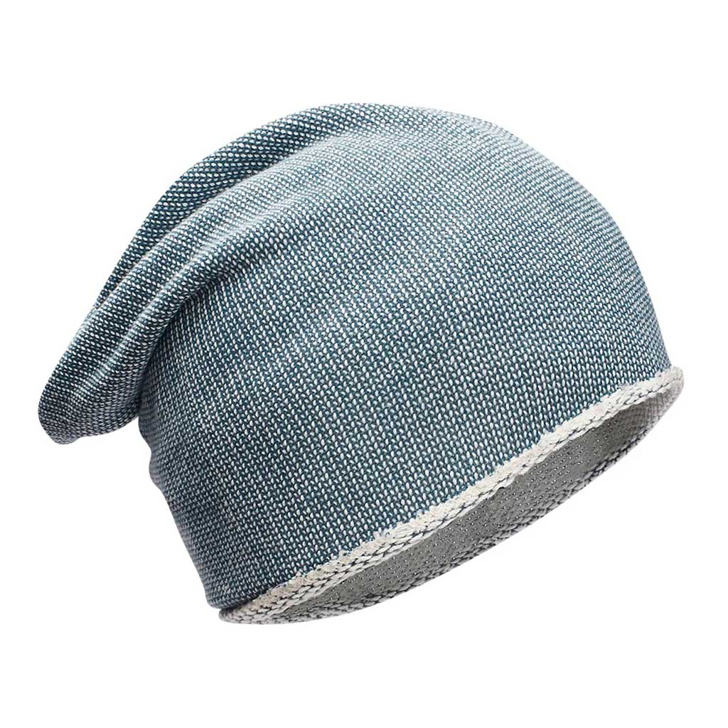 Gorro Slouchy Tejido Doble Color Gris