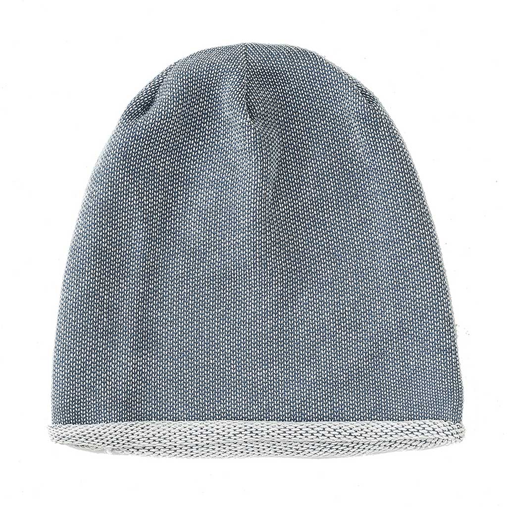 Gorro Slouchy Tejido Doble Color Gris