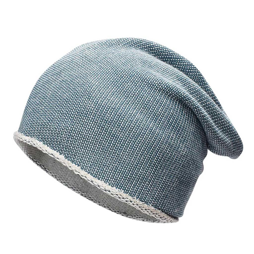 Gorro Slouchy Tejido Doble Color Gris