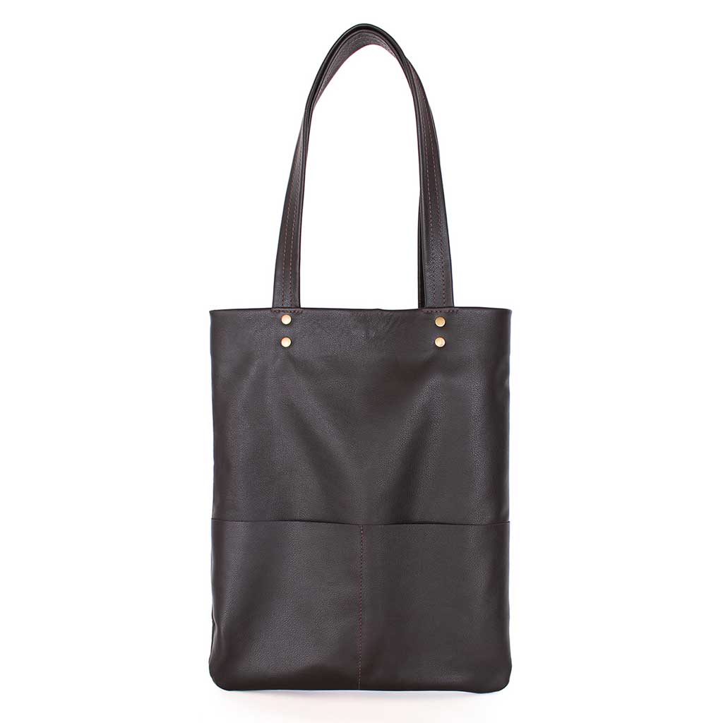 Bolso Tote Bag Cuero Natural Marrón