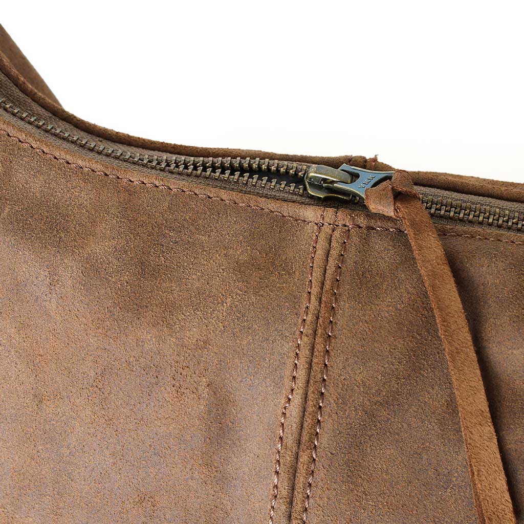 Bolso Mensajero en Cuero Natural Café