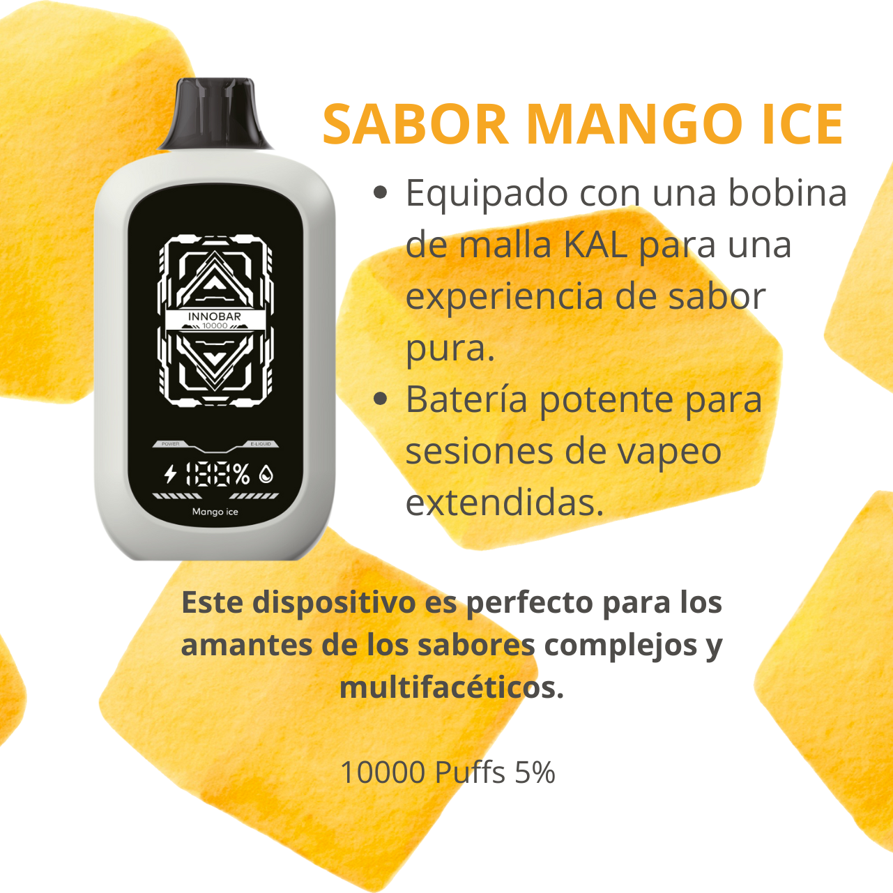 Vaporizador Innorbar 10000 Vapeo MANGO ICE