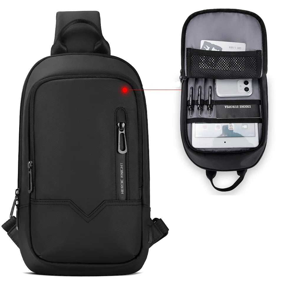 Bolso Banano Cruzado Impermeable Usb Riñonera Antirrobo