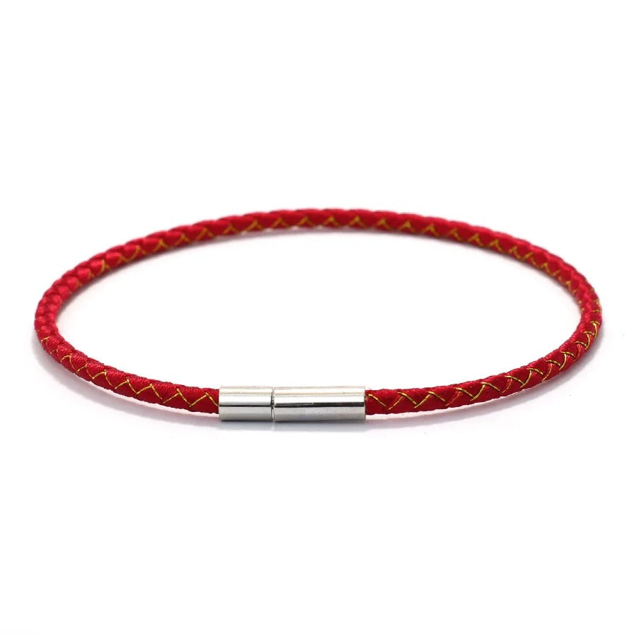Pulsera Roja Protección Broche a presión