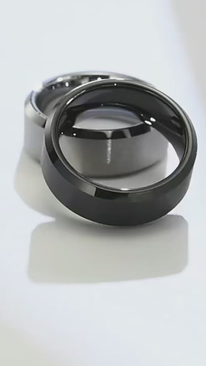 Anillo de acero inoxidable clásico Punk