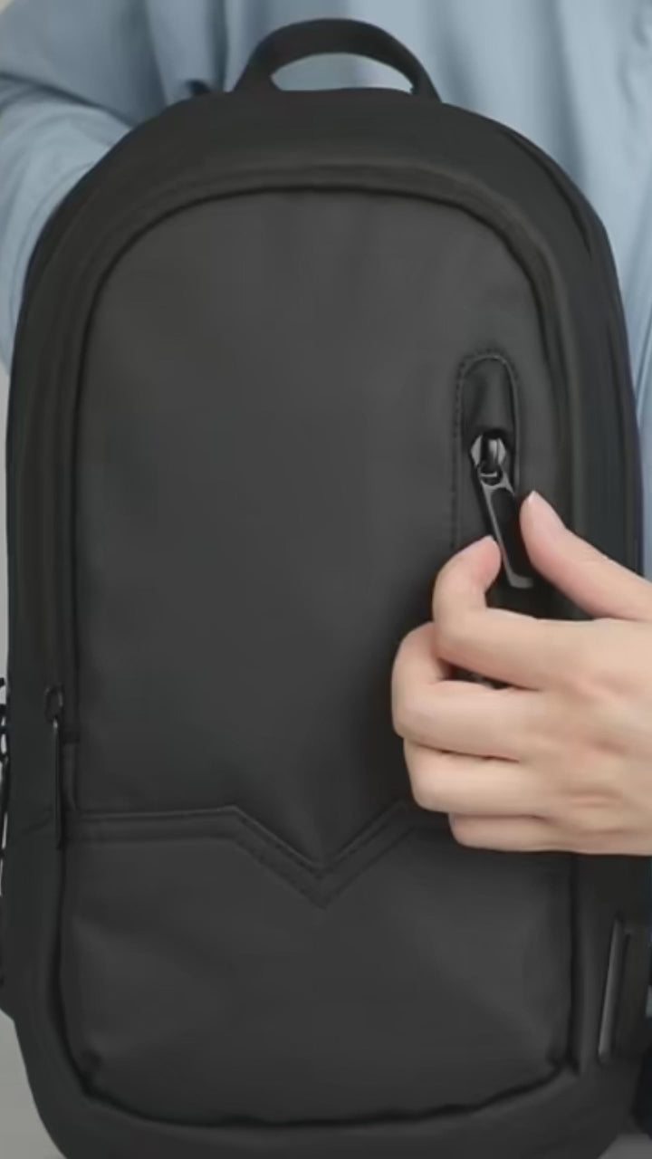 Bolso Banano Cruzado Impermeable Usb Riñonera Antirrobo