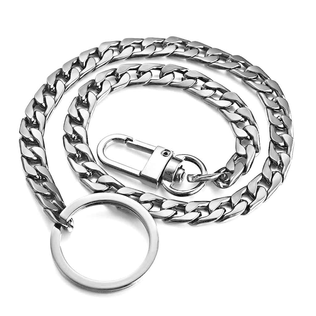 Cadena Llavero de Metal para Llaves o Billeteras Color Plata