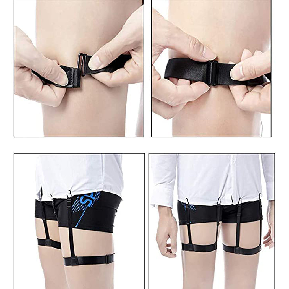 Sujetadores Elásticos de Camisa Caballero Par