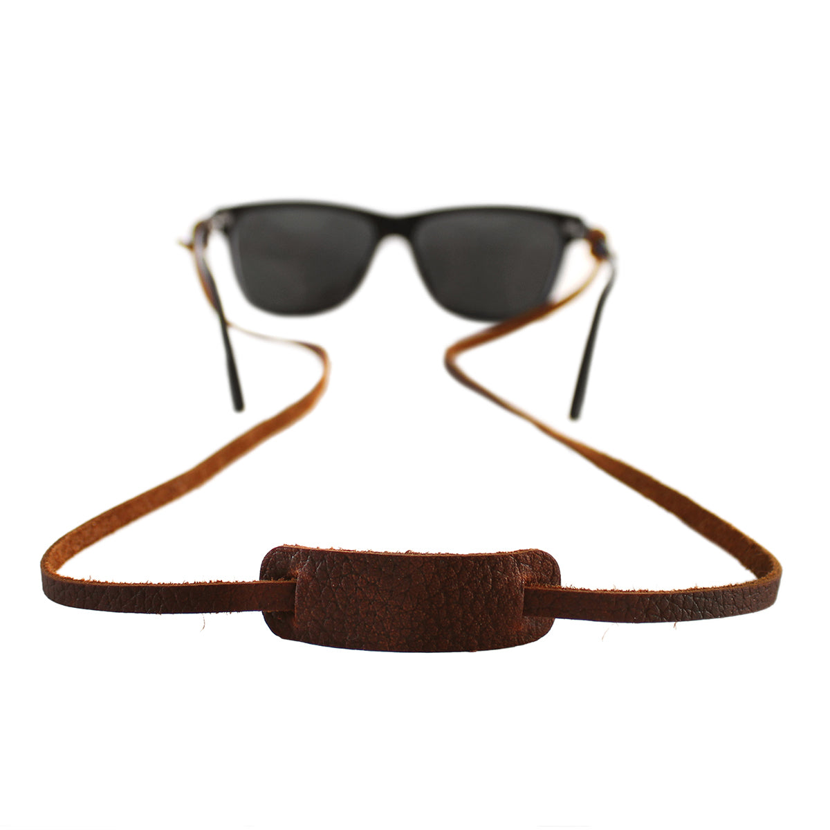 Pack Cinturon Cuero Hombre + Billetera y Strap Lentes Café