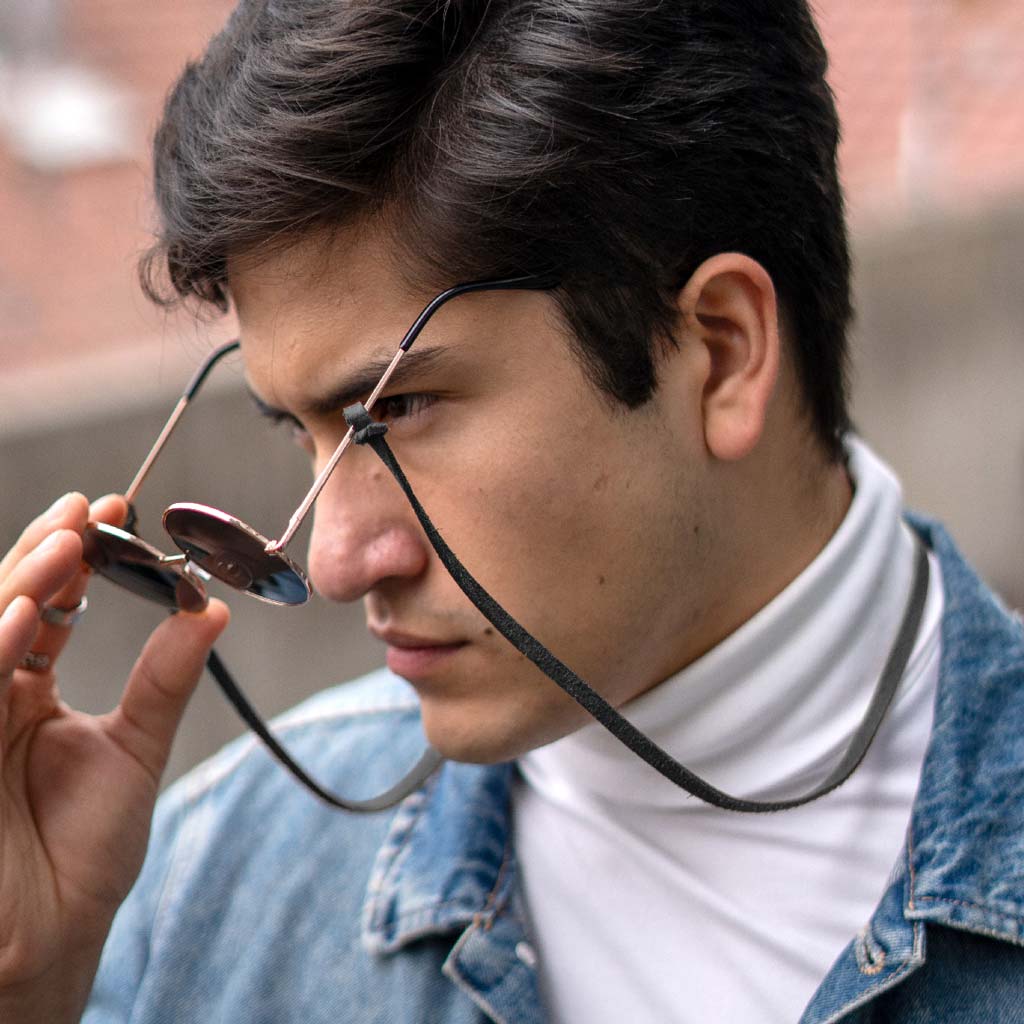 Strap para Lentes Sujeta Lentes Straps Cuero Ajustable