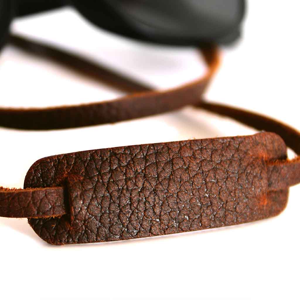Strap Cuero Sujetador Strap para Lentes Café