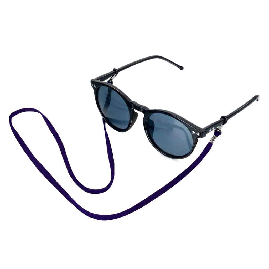 Strap Sujetador de Lentes de Sol Anteojos Cuero Morado