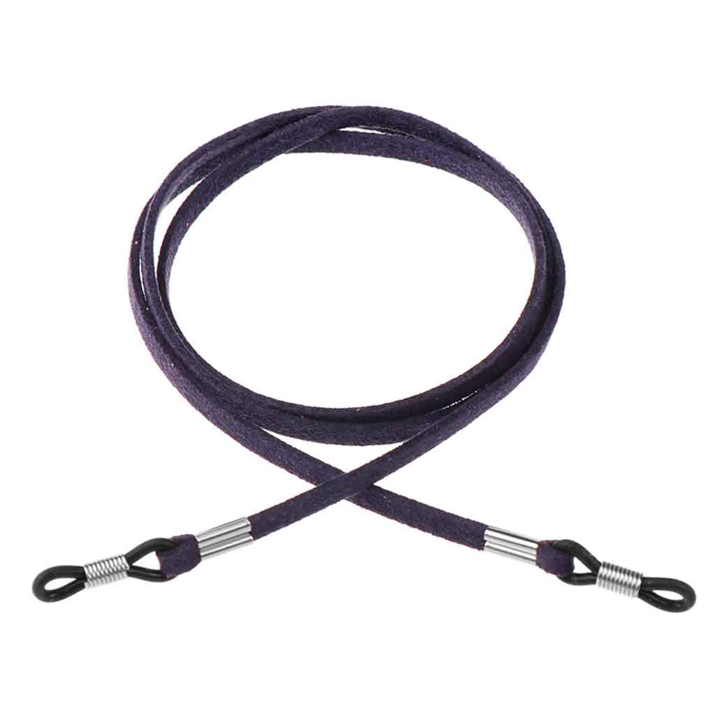 Strap Sujetador de Lentes de Sol Anteojos Cuero Morado