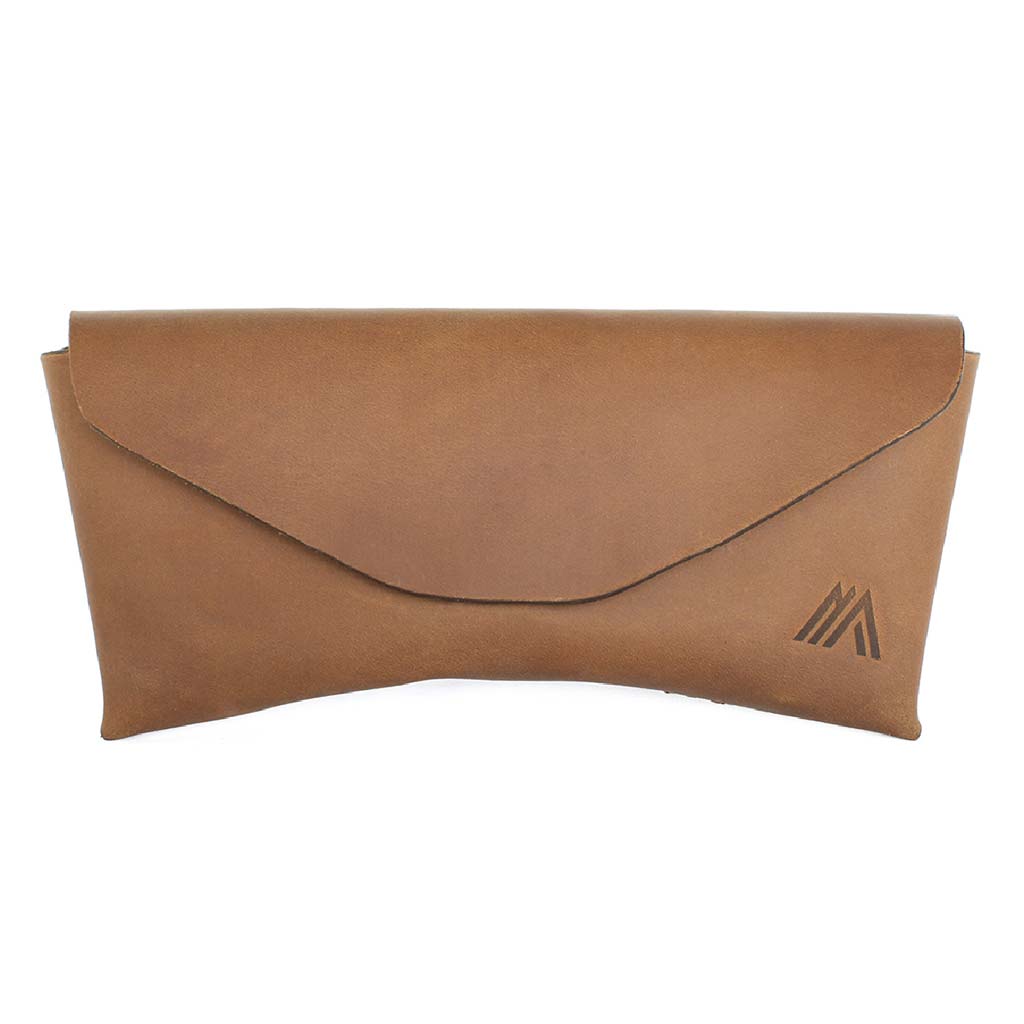 Estuche para Lentes Funda Cuero Natural Café