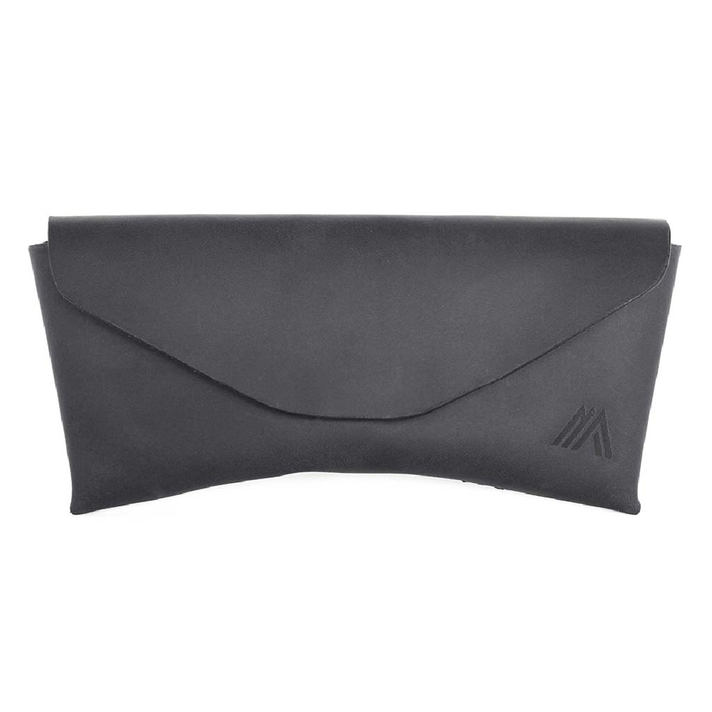 Funda Estuche Cuero Natural Negro para Lentes