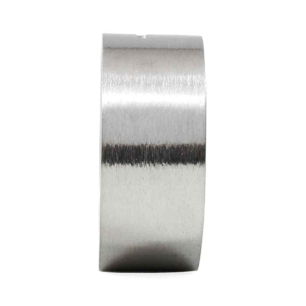 Anillo Hombre Acero Cruz Hueca Plateado Brillante