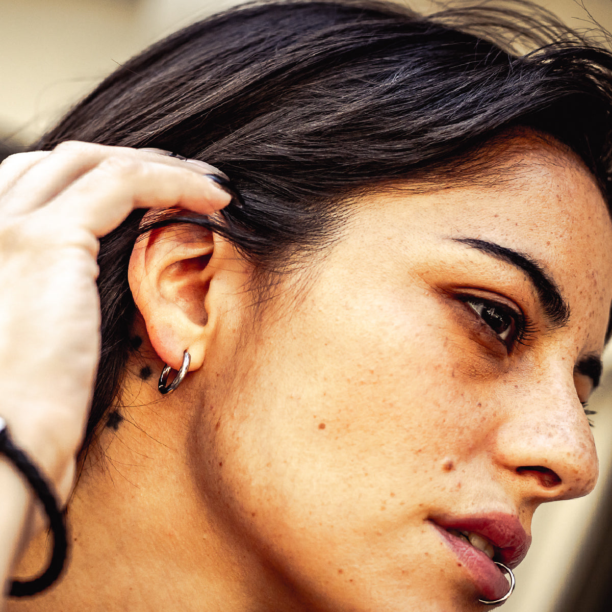 Pack Aros Acero Quirúrgico Plateado x4 Pares Modelos Varios