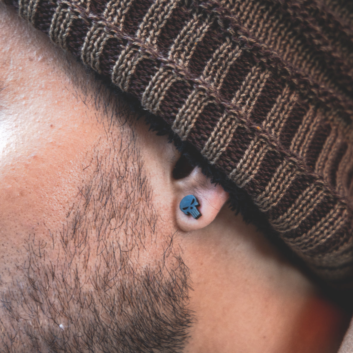 Pack 2 Pares Aros Piercing Hombre Mujer Acero The Punisher