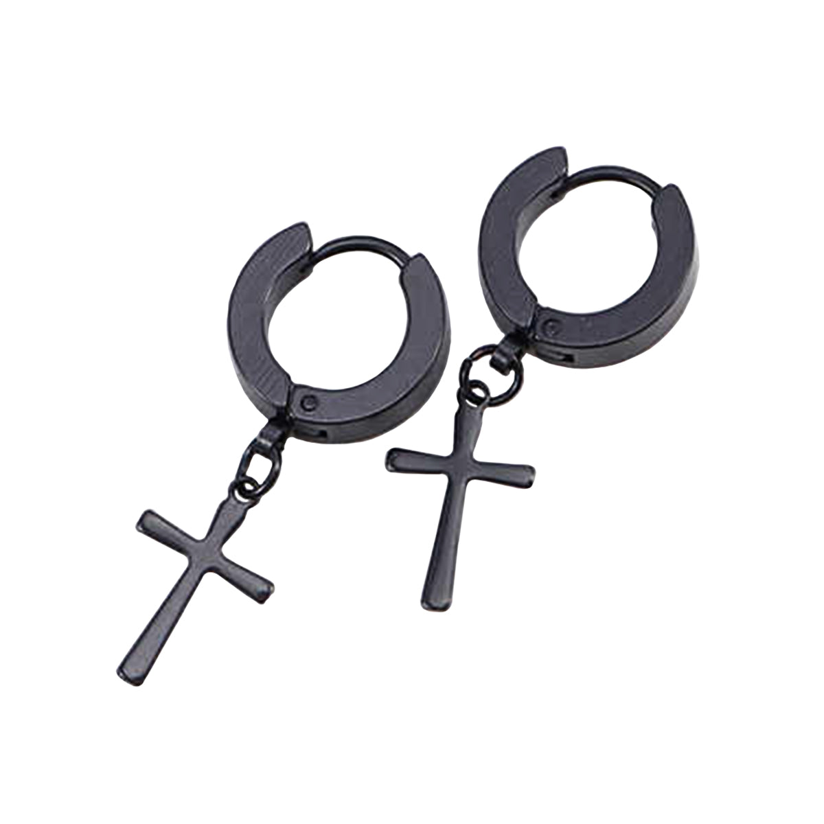 Pack 2 Pares Aros Hombre Mujer Aros Colgantes Cruz