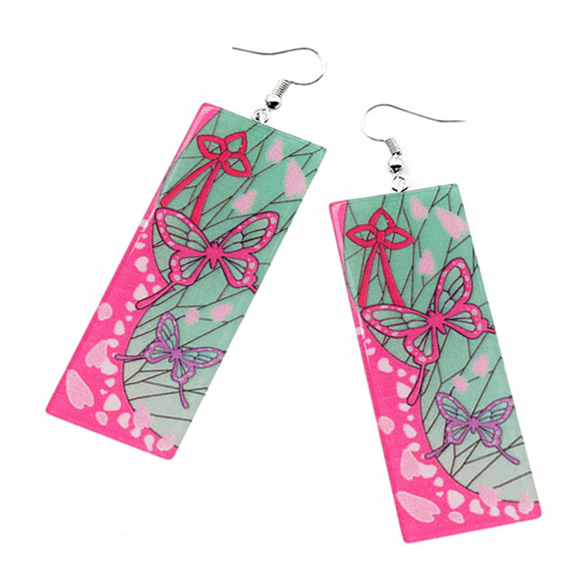 Pack 3 Pares Aros largos Anime Colgantes Aretes Demon Slayer