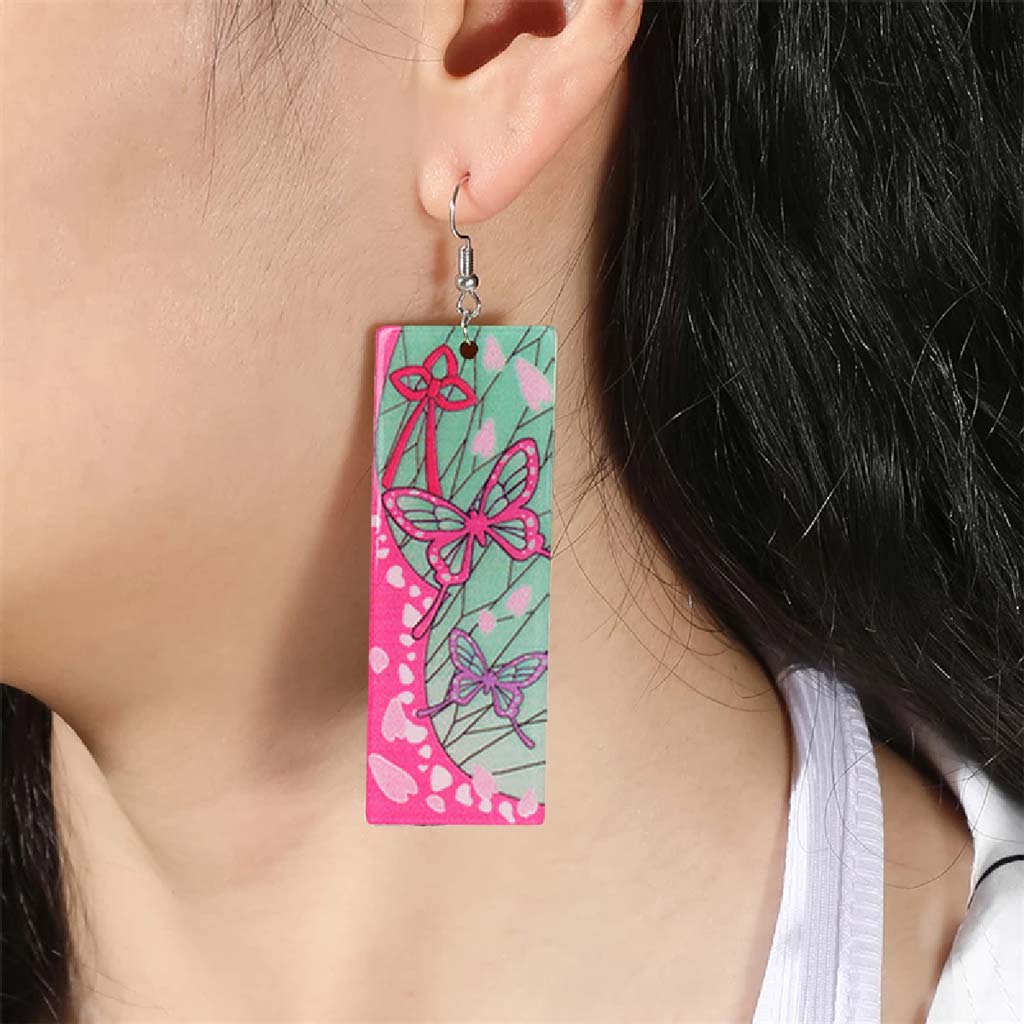 Aros Anime Colgantes Mariposas Kimetsu No Yaiba Kanao