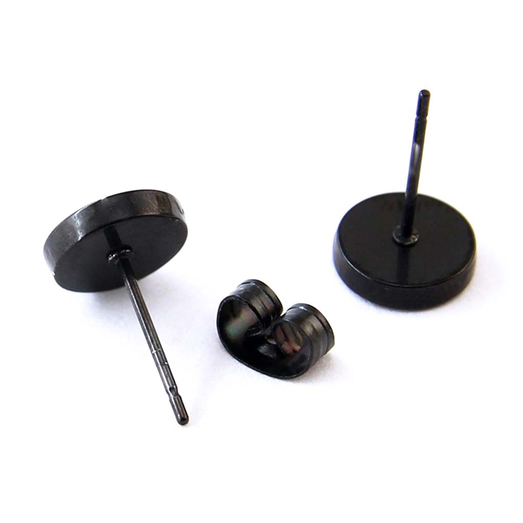 Aros de Hombre Aros Acero Quirurgico Aros Mujer Tunel Negro