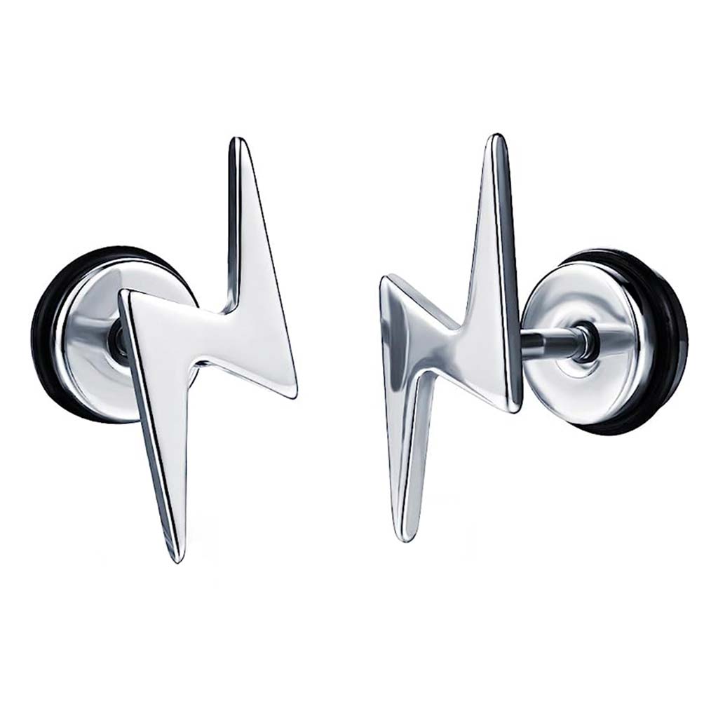 Aros de Acero Aros Mujer Plata Aros Hombre Piercing Rayo