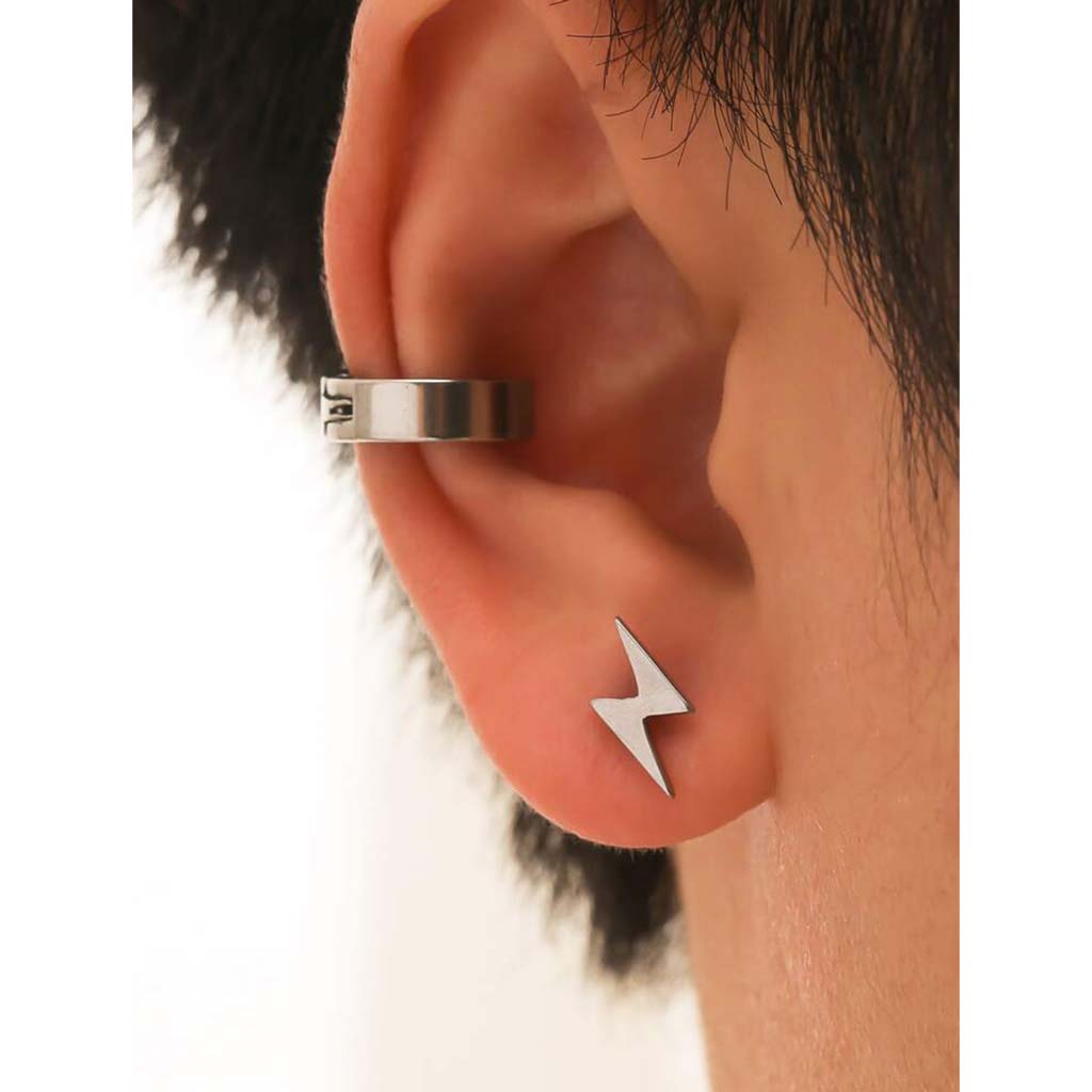 Aros de Acero Aros Mujer Plata Aros Hombre Piercing Rayo