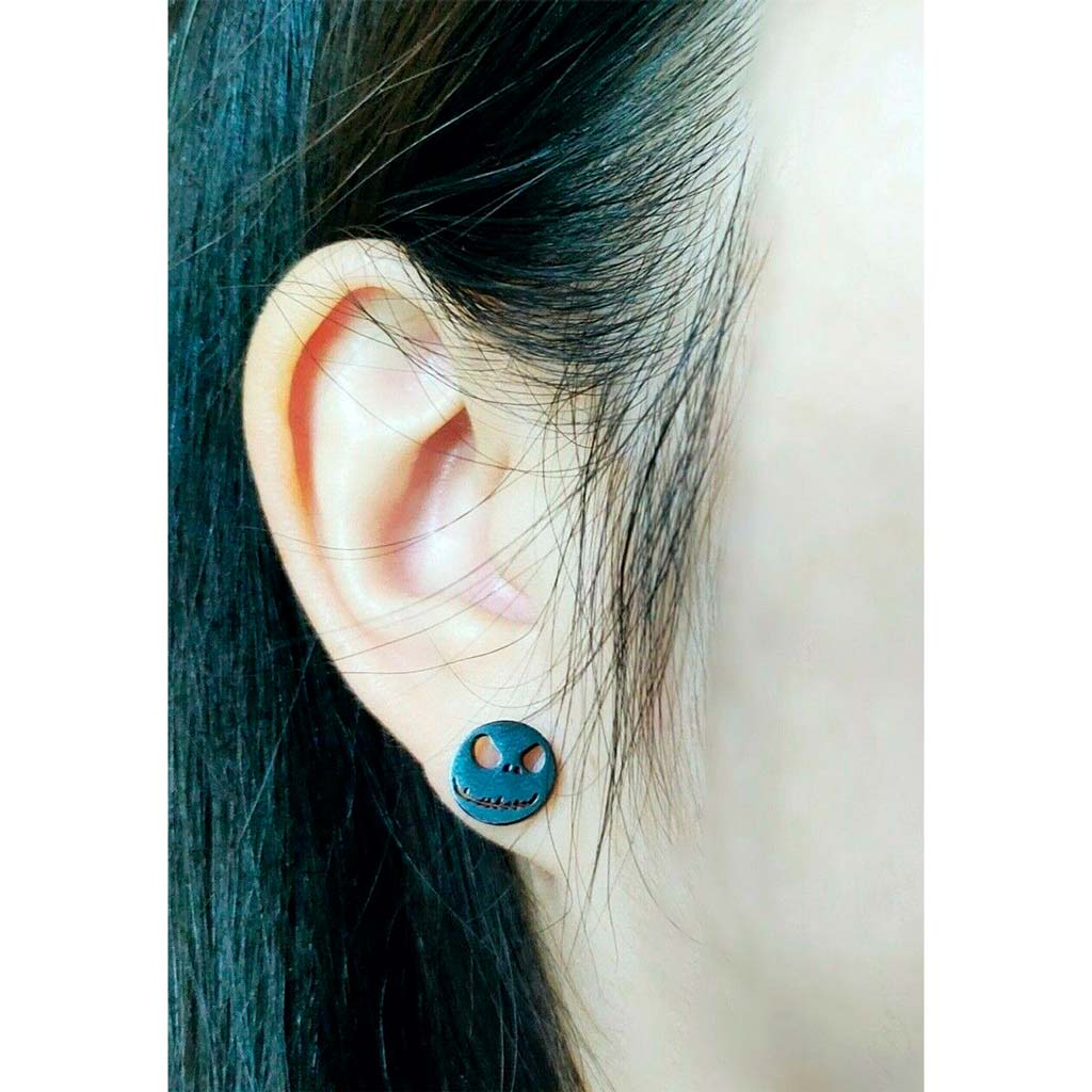 Aros de Acero Mujer Plata Aros Hombre Aros Negros Calavera