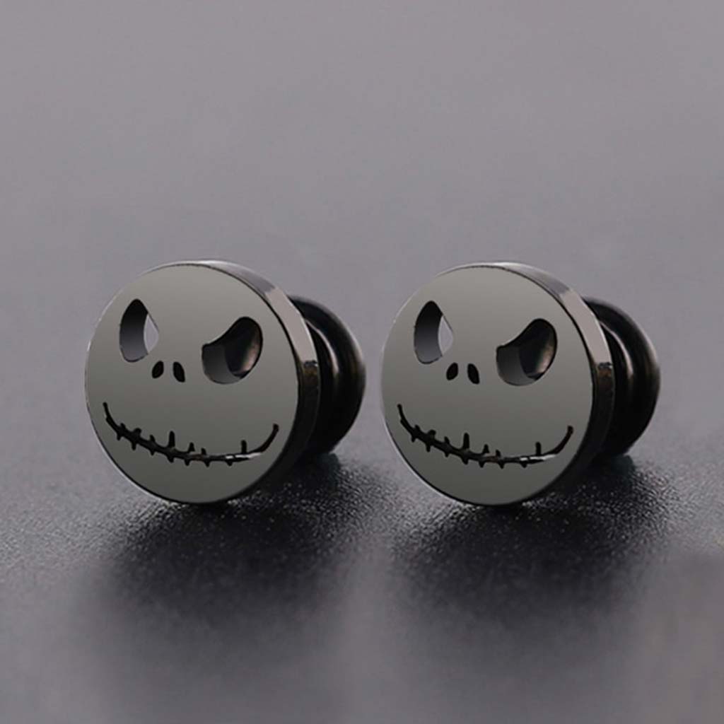 Aros de Acero Mujer Plata Aros Hombre Aros Negros Calavera