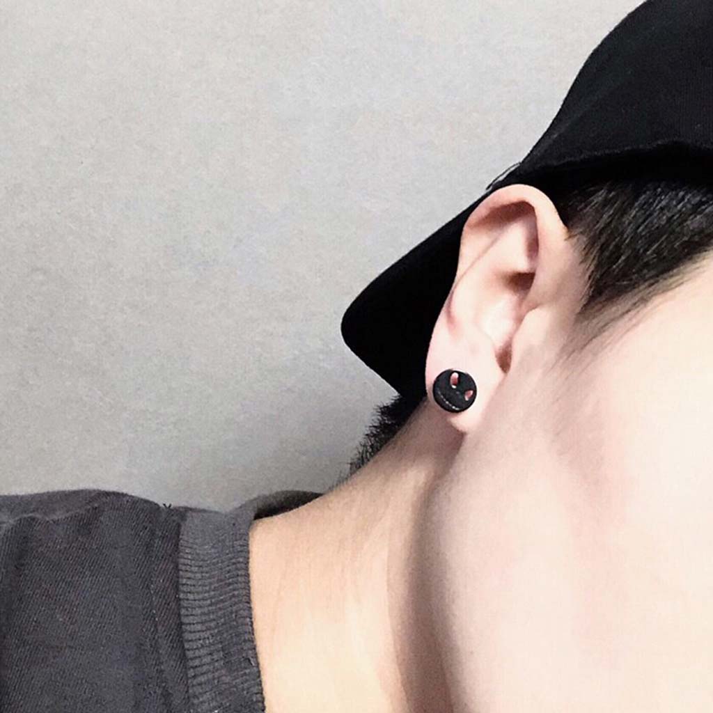 Aros de Acero Mujer Plata Aros Hombre Aros Negros Calavera