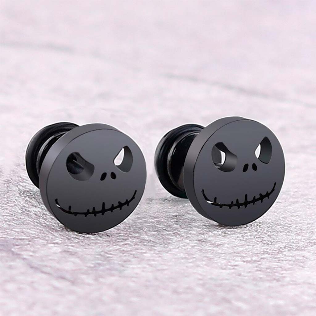 Aros de Acero Mujer Plata Aros Hombre Aros Negros Calavera
