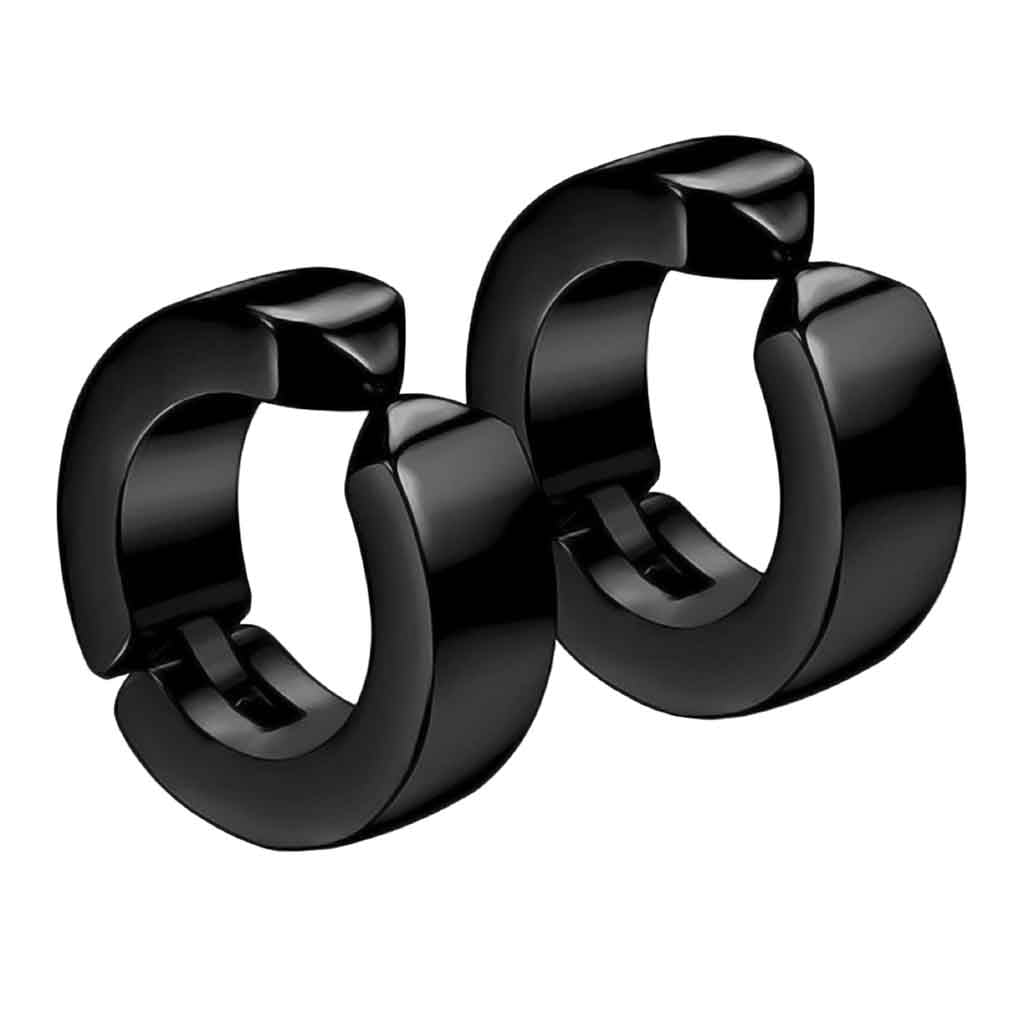 Set Aros Falsos a Presión Acero Negros