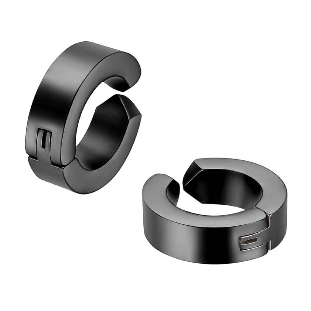 Set Aros Falsos a Presión Acero Negros