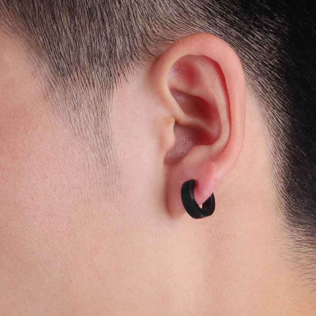 Set Aros Falsos a Presión Acero Negros