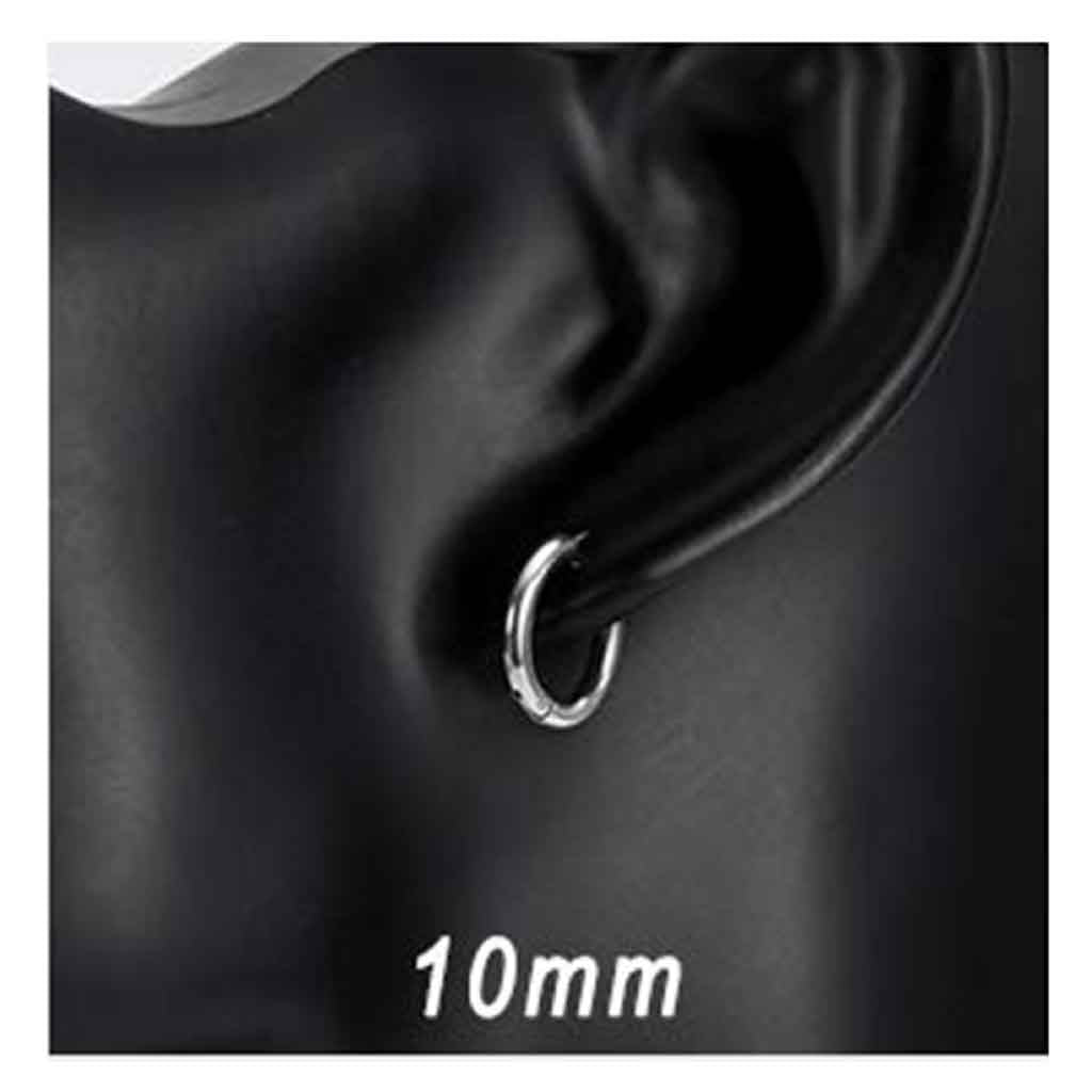 Set de Aros de Hombres Plata Aros Mujer Aros Argolla Acero