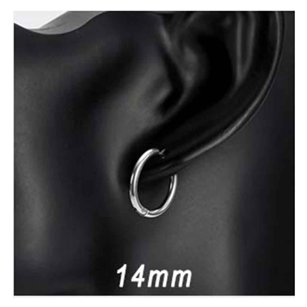 Set de Aros de Hombres Plata Aros Mujer Aros Argolla Acero