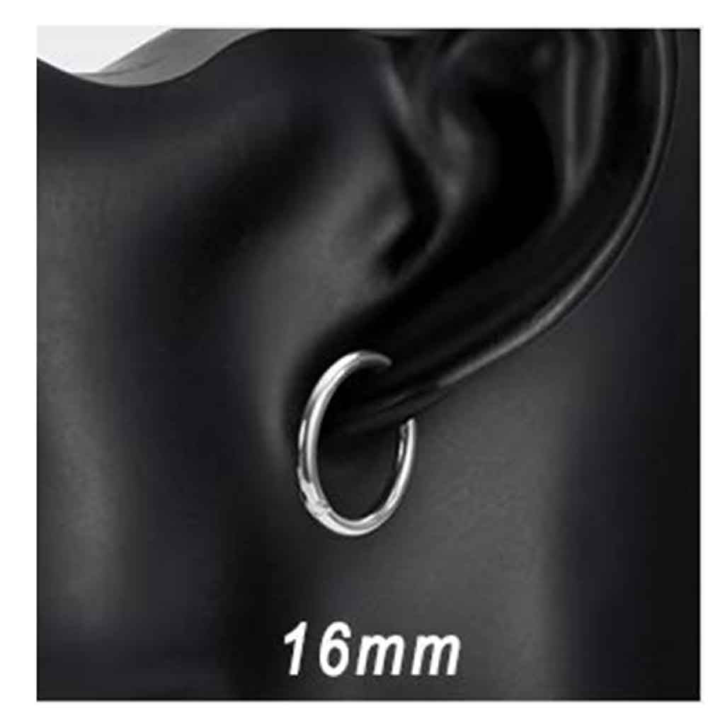 Set de Aros de Hombres Plata Aros Mujer Aros Argolla Acero