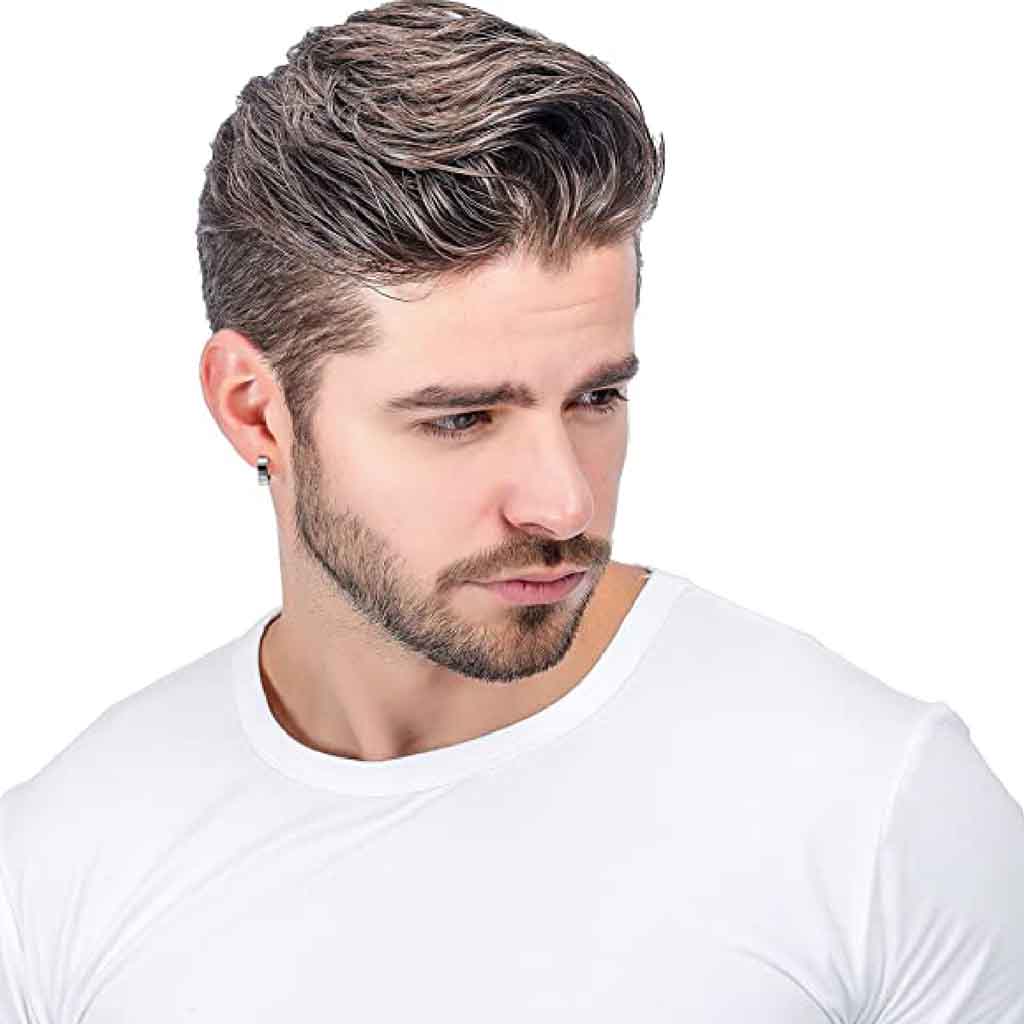 Aros Hombre Argollas Huggies Acero Plateado