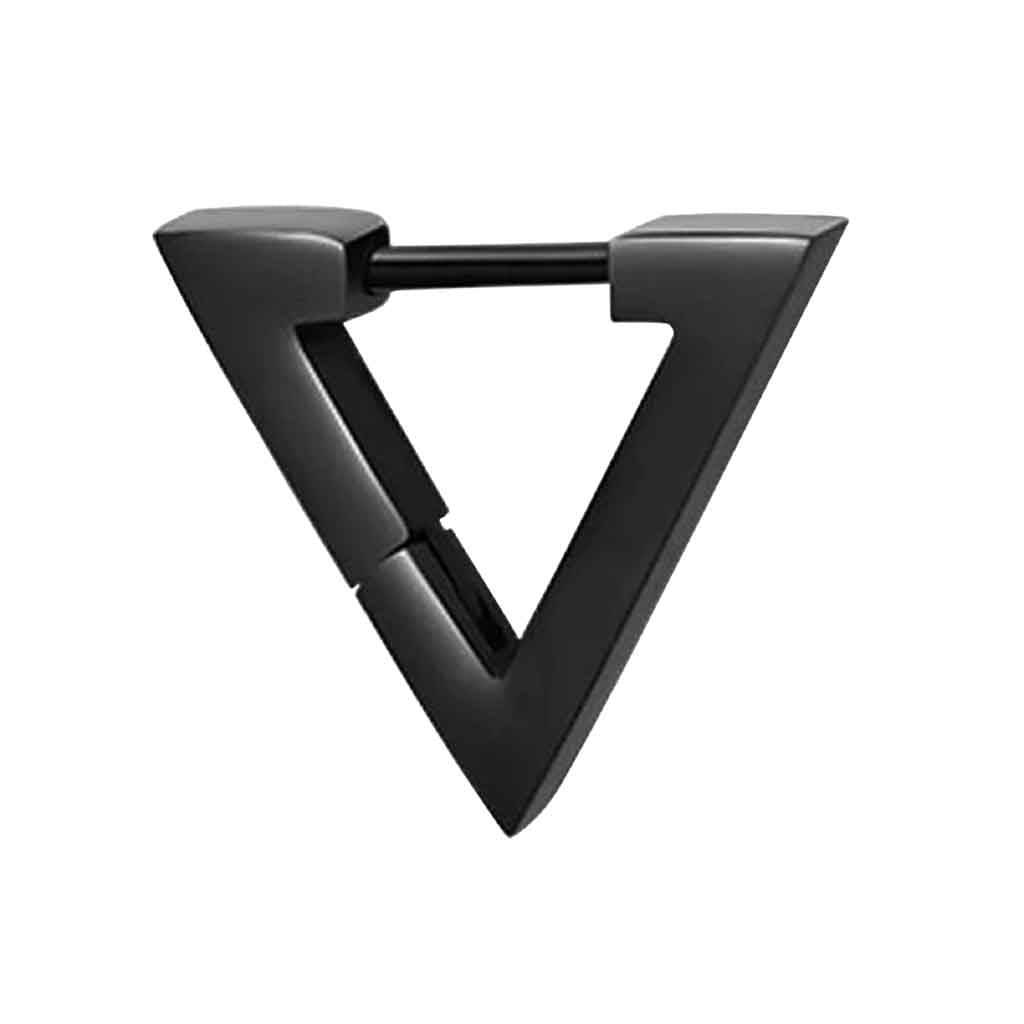 Aros Punk Black Triangulo Hombre Mujer Moda 2019