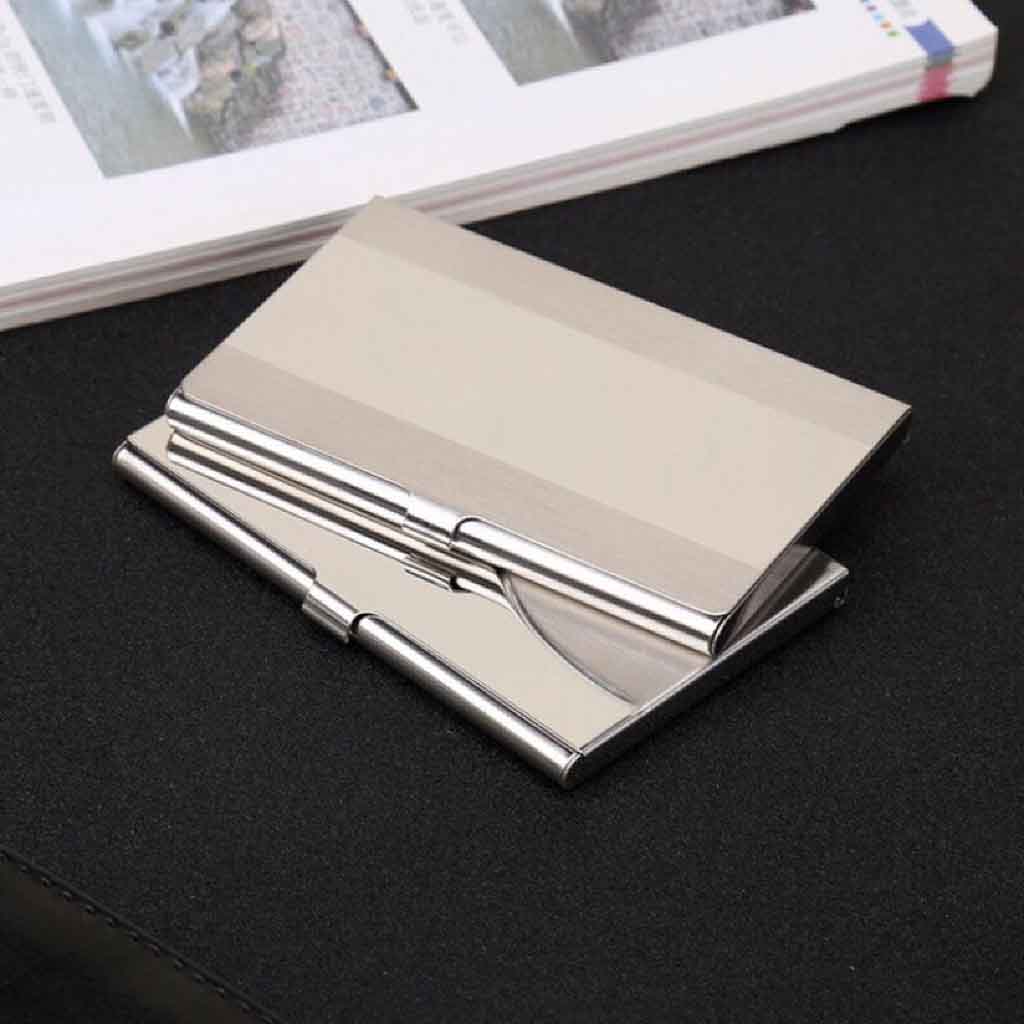 Porta Tarjetas de Visita Tarjetero Tarjetas Bancarias Acero