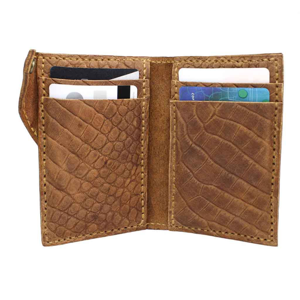 Tarjetero Mujer de Cuero Café Hombre con Broche